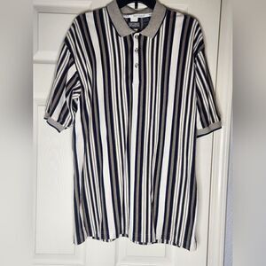 Britannia by LeviStrauss XL Striped Mltclrd Shrtslv Polo 100%Cotton Men's Shirt